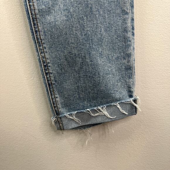 Rag & Bone Dre Slim Blue Boyfriend Jeans Cotton Denim Cuff Hem Skinny Leg Sz 24 - Picture 5 of 11